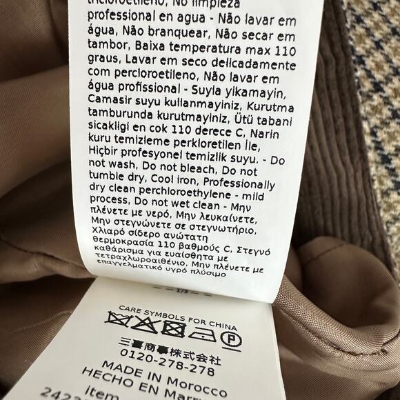 Marella Whisky Wool Mini Skirt Houndstooth Brown Preppy Retro Classic US 10 NWT - Picture 10 of 11